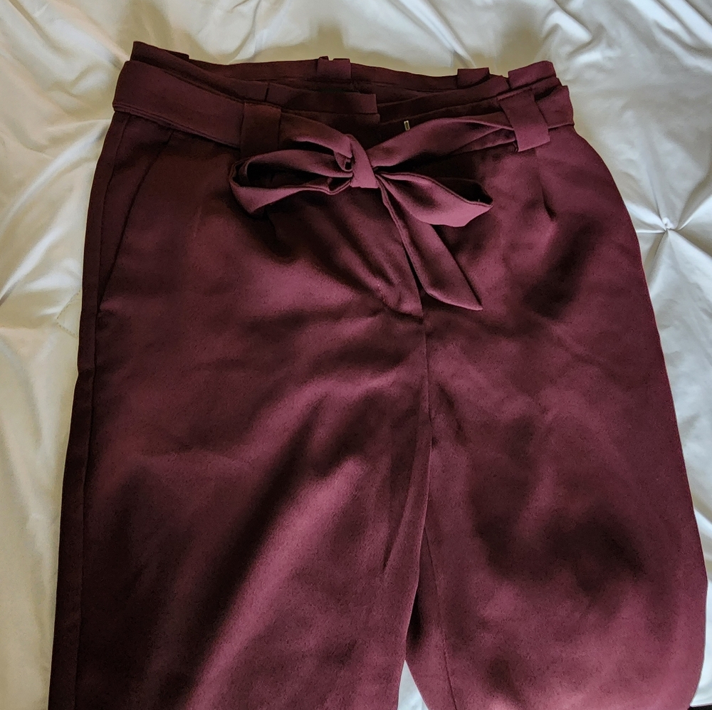 Express Ankle High rise paperbag belted pants